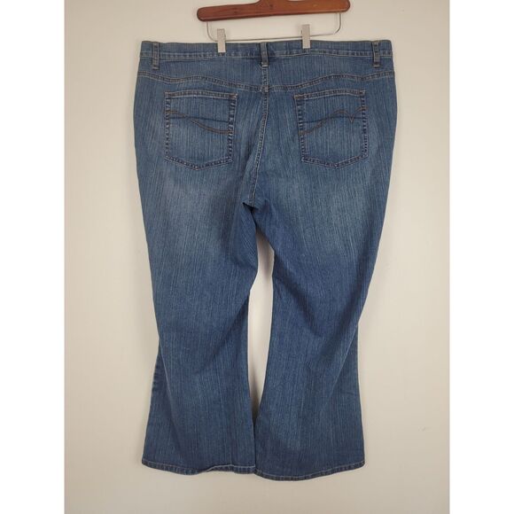 Venezia Jeans 28 Petite Womens Plus Size Medium Wash High Rise Flare - Picture 5 of 7